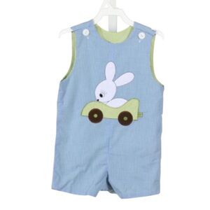 Wish a upon A Star Boys Shortall Jon Jon Appliqué Bunny NWT Boutique